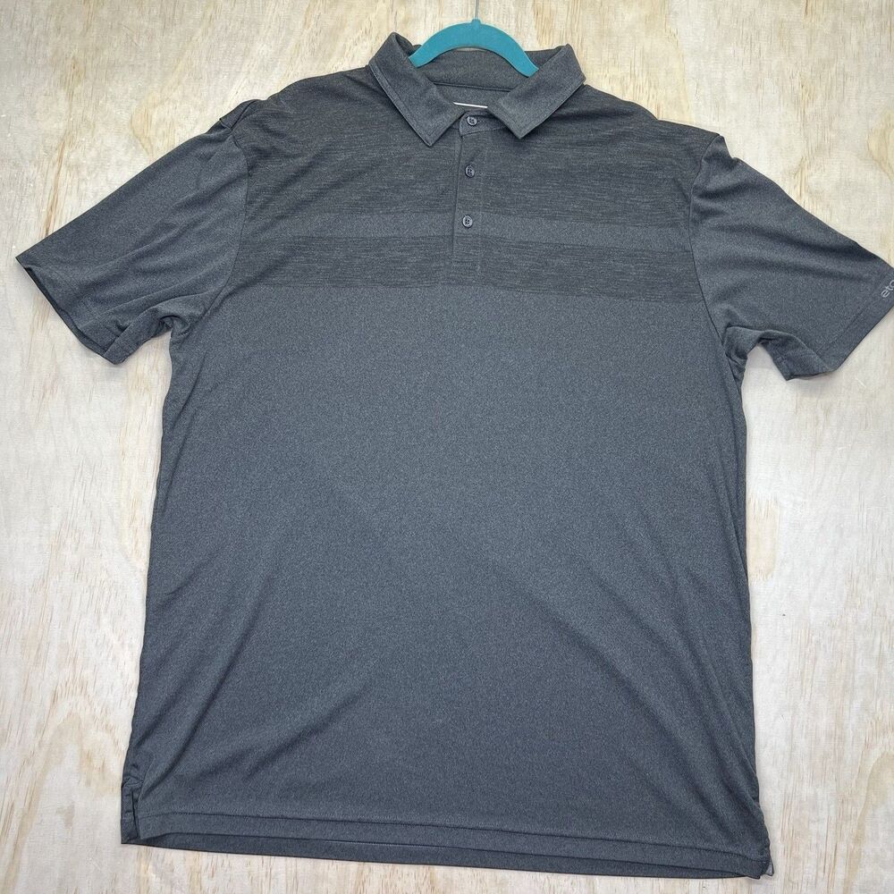 USED XXL Etonic Polyester Short Sleeve Polo Shirt Golf Gray